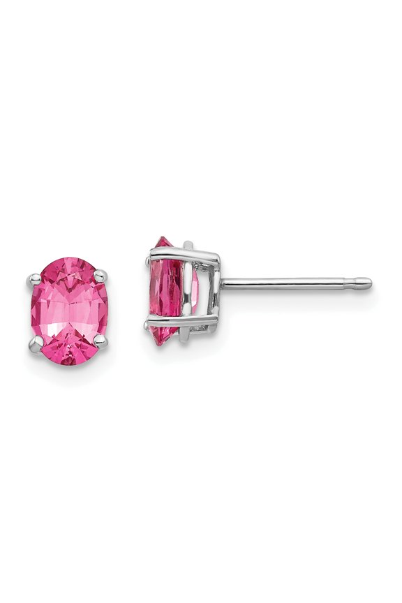14k White Gold Pink Spinel Earrings 14k White Gold Earrings