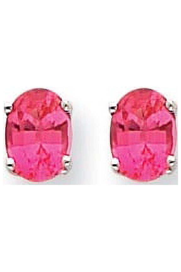 14k White Gold Pink Spinel Earrings, Gem Ctw.1.74