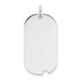 thumbnail image 1 of 14k White Gold Plain .011 Gauge Engravable Dog Tag w/Notch Disc Charm, 1 of 3