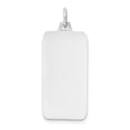 thumbnail image 1 of 14k White Gold Plain .011 Gauge Rectangular Engravable 29x13mm Disc Charm XWM97/11, 1 of 2