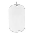 thumbnail image 1 of 14k White Gold Plain .013 Gauge Engravable Dog Tag w/Notch Disc, 1 of 3