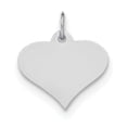 thumbnail image 1 of 14k White Gold Plain .013 Gauge Engraveable Heart Disc Charm, 1 of 1