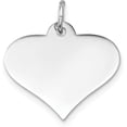 thumbnail image 1 of 14k White Gold Plain .018 Gauge Engraveable Heart Disc Charm - 19mm, 1 of 5