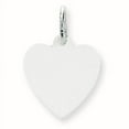 thumbnail image 1 of 14k White Gold Plain .027 Gauge Engraveable Heart Charm - 1.1 Grams - Measures 18x14mm Wide, 1 of 1