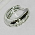 thumbnail image 1 of 14k White Gold Plated 2Ct Round Lab Created Diamond Men's Huggie Hoop Single Earring, 1 of 3