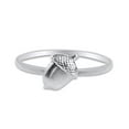 thumbnail image 1 of 14k White Gold Plated 925 Sterling Silver Lovely Tiny Acorn Promise Ring Jewlery for Her Women Valentine's Day Birthday Ring Size-8.5, 1 of 3