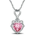 thumbnail image 1 of 14k White Gold Plated CZ Crystal Pendant Necklace Jewelry for Women, 1 of 6