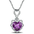 thumbnail image 1 of 14k White Gold Plated CZ Crystal Pendant Necklace Jewelry for Women, 1 of 6