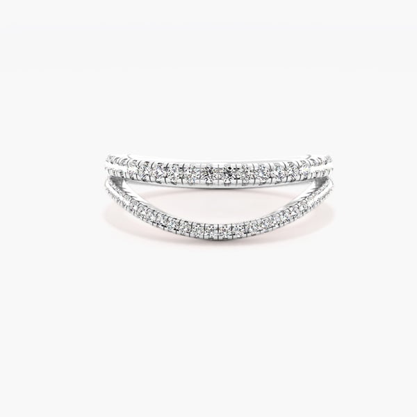 14k White Gold Plated Round Moissanite Cluster Engagement Ring Wedding Promise Ring for Women