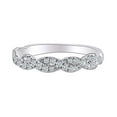 thumbnail image 1 of AFFY 14k White Gold Plated Silver 0.45CTW Moissanite Engagement Rings Half Eternity Anniversary Wedding Band for Women Ring Size-7, 1 of 4