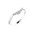 thumbnail image 1 of 14k White Gold Polished 0.13 Dwt Diamond Contour Band Ring -- Size 6.5 Ring for Women and Men, 1 of 2