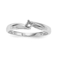 thumbnail image 1 of 14k White Gold Polished 1-Stone Mothers Ring Mounting QXMR10/1W-7, 1 of 4
