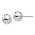 thumbnail image 1 of 14k White Gold Polished 8mm Ball Post Earrings - .5 Grams - Measures 8x8mm, 1 of 2
