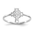 thumbnail image 1 of 14k White Gold Polished Celtic Cross Ring - Size 7, 1 of 3