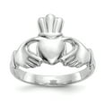 thumbnail image 1 of 14k White Gold Polished Claddagh Band Ring, 1 of 2