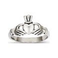 thumbnail image 1 of 14k White Gold Polished Claddagh Ring, 1 of 2