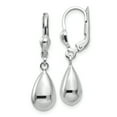 thumbnail image 1 of 14k White Gold Polished Dangle Leverback Earrings, 1 of 1