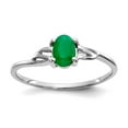 thumbnail image 1 of 14k White Gold Polished Emerald Ring Size 6 Ring for Women, 1 of 2