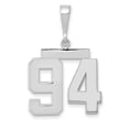 thumbnail image 1 of 14k White Gold Polished Finish Medium Size Number 94 Charm Pendant, 1 of 2