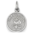 thumbnail image 1 of 14k White Gold Polished Graduation Disc Charm, 1 of 4