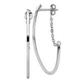 thumbnail image 1 of 14k White Gold Polished Hoop Earrings 41.5mm long 1.5mm Thick Hoop Earring for Women - 1.9 Grams, 1 of 2