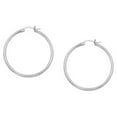 thumbnail image 1 of 14k White Gold Polished Hoop Earrings Measures 2x20mm - 1.1 Grams, 1 of 3