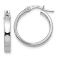 thumbnail image 1 of 14k White Gold Polished Hoop Earrings, 1 of 4