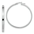 thumbnail image 1 of 14k White Gold Polished Hoop Earrings, 1 of 4