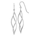 thumbnail image 1 of 14k White Gold Polished Long Twisted Dangle Earrings - 1.4 Grams - Measures 51x10mm Wide, 1 of 2