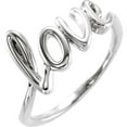 thumbnail image 1 of 14k White Gold Polished Love Ring Size 7 Statement Ring for Women - 2.5 Grams, 1 of 2