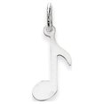 thumbnail image 1 of 14k White Gold Polished Musical Note Charm, 1 of 3
