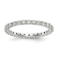 thumbnail image 1 of 14k White Gold Polished Size 7.5 Shared Prong 1 carat Diamond Complete Eternity Band, 1 of 6