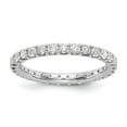 thumbnail image 1 of 14k White Gold Polished Size 7.5 U-Shared Prong 1 carat Diamond Complete Eternity Band, 1 of 6