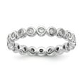 thumbnail image 1 of 14k White Gold Polished Size 7 Bezel-set 1/2 carat Diamond Complete Eternity Band, 1 of 6