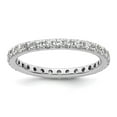 thumbnail image 1 of 14k White Gold Polished Size 8 U-Shared Prong 1 carat Diamond Complete Eternity Band, 1 of 5