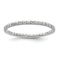 thumbnail image 1 of 14k White Gold Polished Size 9 U-Shared Prong 1/2 carat Diamond Complete Eternity Band, 1 of 5