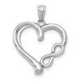 thumbnail image 1 of 14k White Gold Polished Small Infinity Heart Pendant, 1 of 3