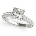 thumbnail image 1 of 14k White Gold Princess Cut Diamond Engagement Ring 1 1/4 cttw Size 4, 1 of 3