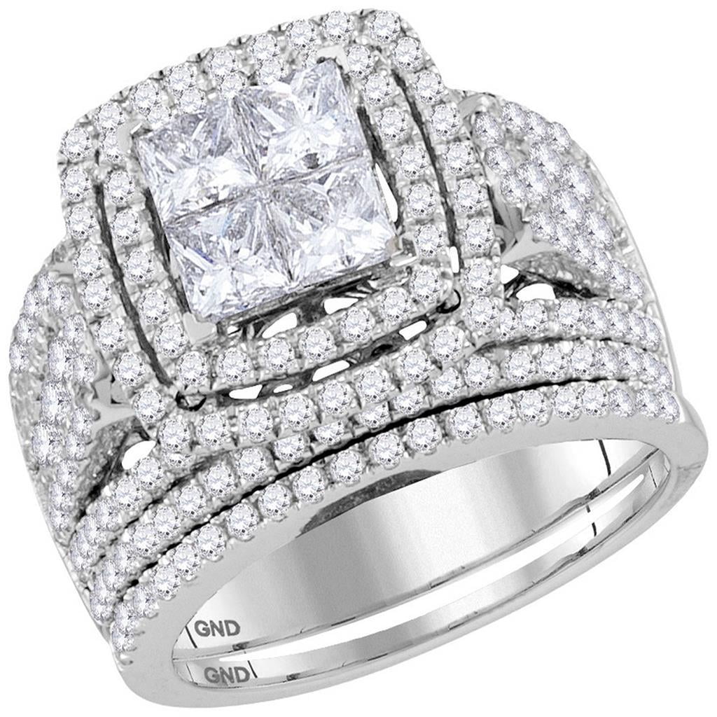 Three Piece Wedding Set 14K White Gold 0.20 cts. 6JTI314 [6JTI314] -  $899.99 : Bridal Ring Shop - Wedding Rings, Wedding Bands, and Engagement  Rings., A Division of Joshua's Jewelry