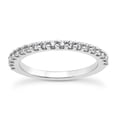 thumbnail image 1 of 14k White Gold Prong Diamond Wedding Ring Band U Settings Size 4, 1 of 3