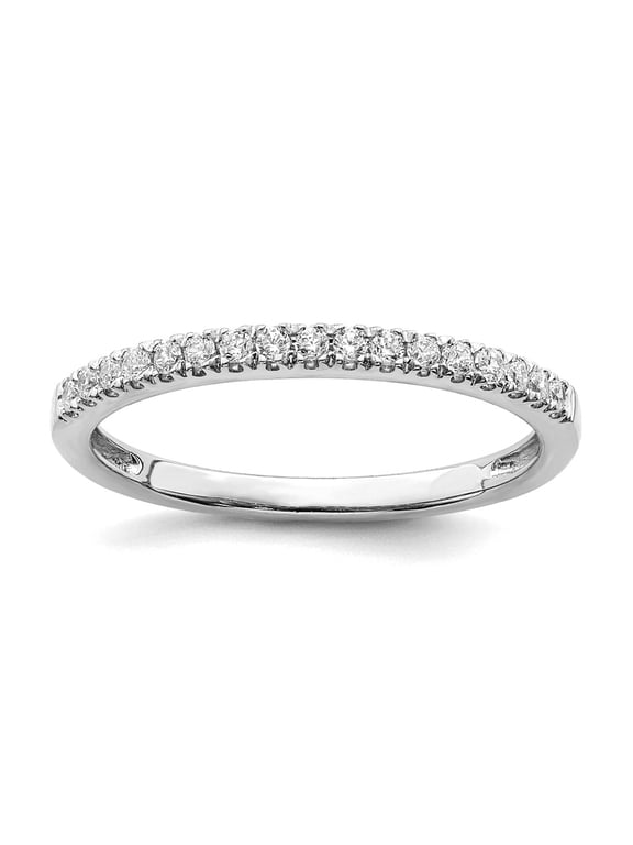 14k White Gold Pure Serenity Lab Grown Diamond Wedding Band Size 7.00 3.25mm Wide Wedding Band for Women and Men