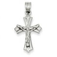 thumbnail image 1 of 14k White Gold Reversible Crucifix /Cross Pendant, 1 of 1