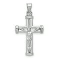 thumbnail image 1 of 14k White Gold Reversible Crucifix /Cross Pendant, 1 of 1