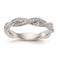 thumbnail image 1 of 14k White Gold Ring Wedding Band Diamond 0.375 ct Criss-Cross 1/3 carat Complete, 1 of 7