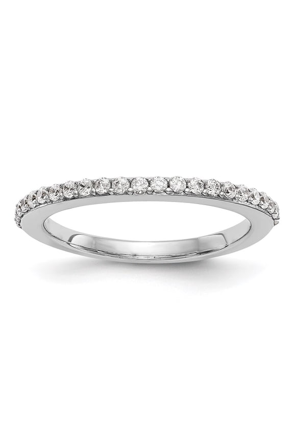 14k White Gold Ring Wedding Band Womens Diamond 0.276 ct True Origin 1/4 carat Lab Grown VS/SI D E F