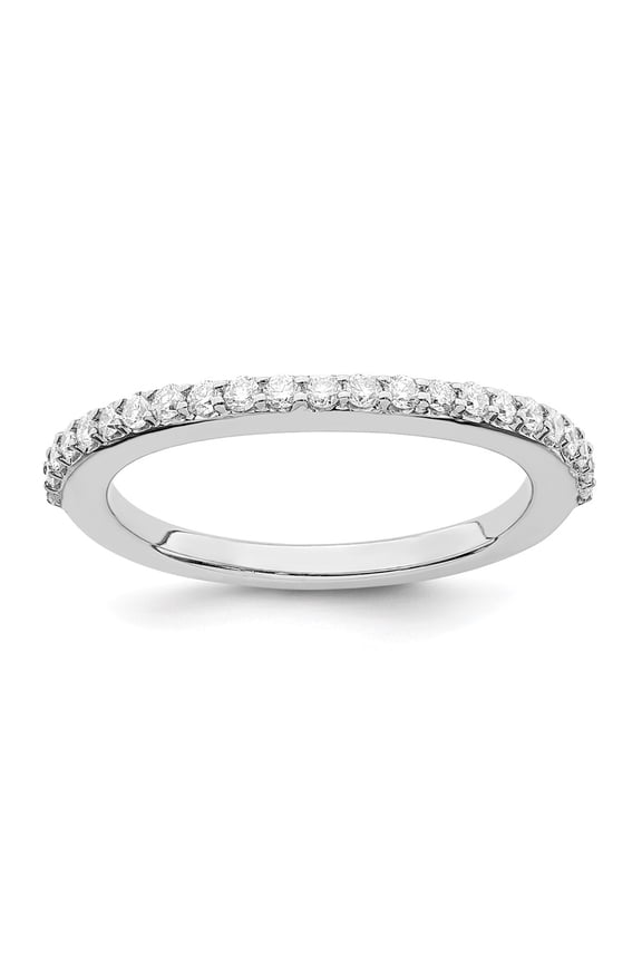 14k White Gold Ring Wedding Band Womens Diamond 0.345 ct True Origin 1/3 carat Lab Grown VS/SI D E F