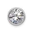 thumbnail image 1 of 14k White Gold Round Bezel D E F Pure Light Moissanite Chain Slide, 1 of 4