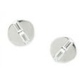 thumbnail image 1 of 14k White Gold Round Cubic Zirconia Screw-Back Earrings - Measures 9x9mm, 1 of 2