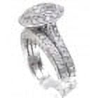 14k White Gold Round Cut Diamond Engagement Ring And Band Bezel Set 1 ...