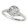thumbnail image 1 of 14k White Gold Round Cut Shank Diamond Engmt Ring 1 3/8 cttw SZ 9, 1 of 2